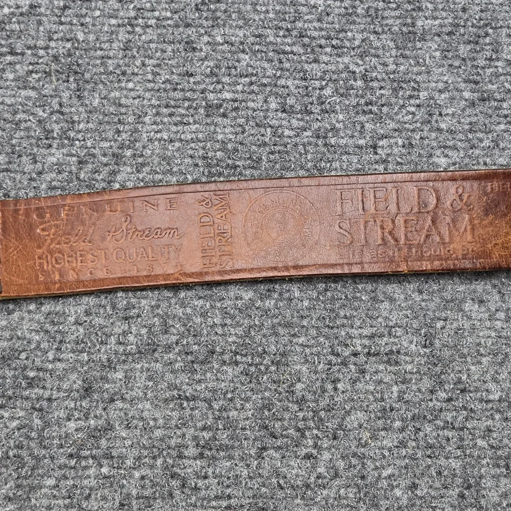 Field & Stream‎ Leather Belt Mens 40 Brown Distressed Rugged Outdoor Workwear